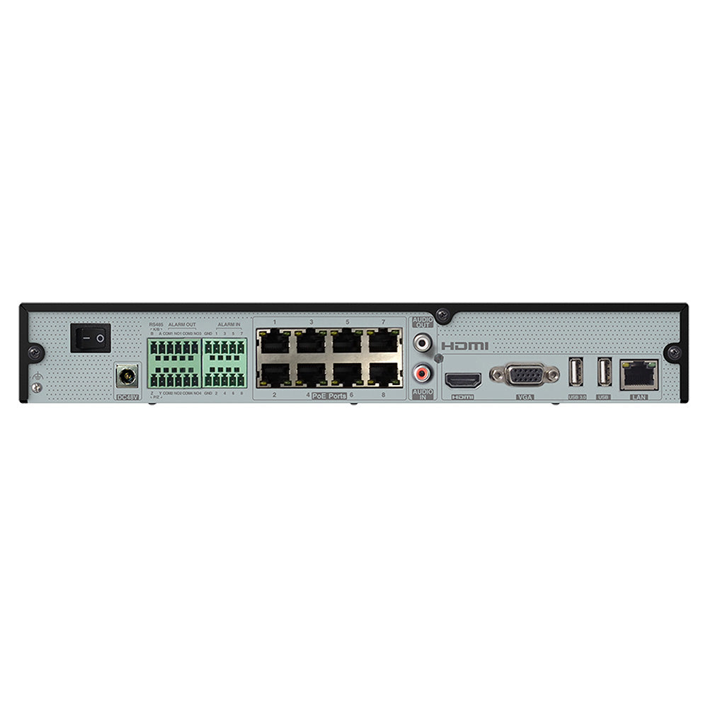 Speco 8Channel Facial Recognition Recorder wSmart Analytics  2TB N8NRX2TB
