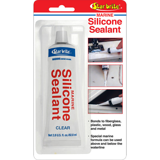 Star brite Marine Silicone Sealant  Clear  28 oz 82102