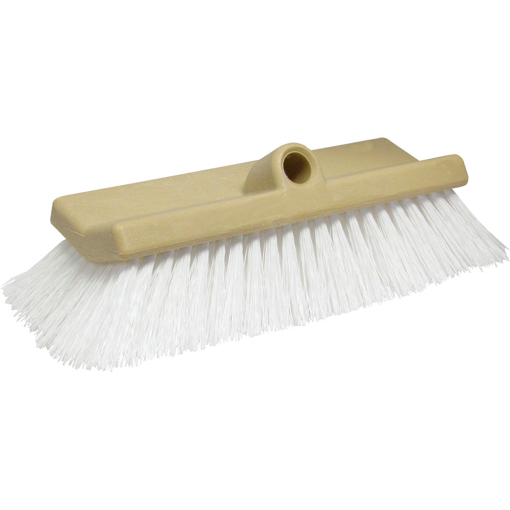 Star brite 10 BiLevel Boat Cleaning Brush  Stiff Bristle White Scrubber 40016