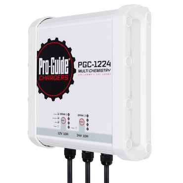 ProGuide 2 Bank OnBoard Battery Charger  1 12V  1 24V  20Amp PGC1224