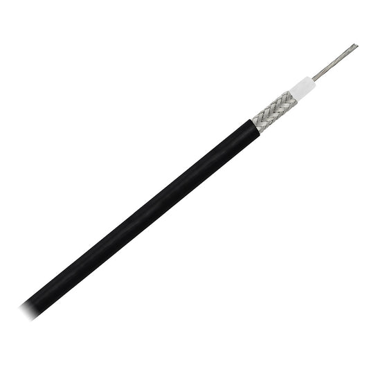 Pacer RG58AU Coax Cable Stranded TV Cond TV Braid  Black Jacket  200 MRG58AU200