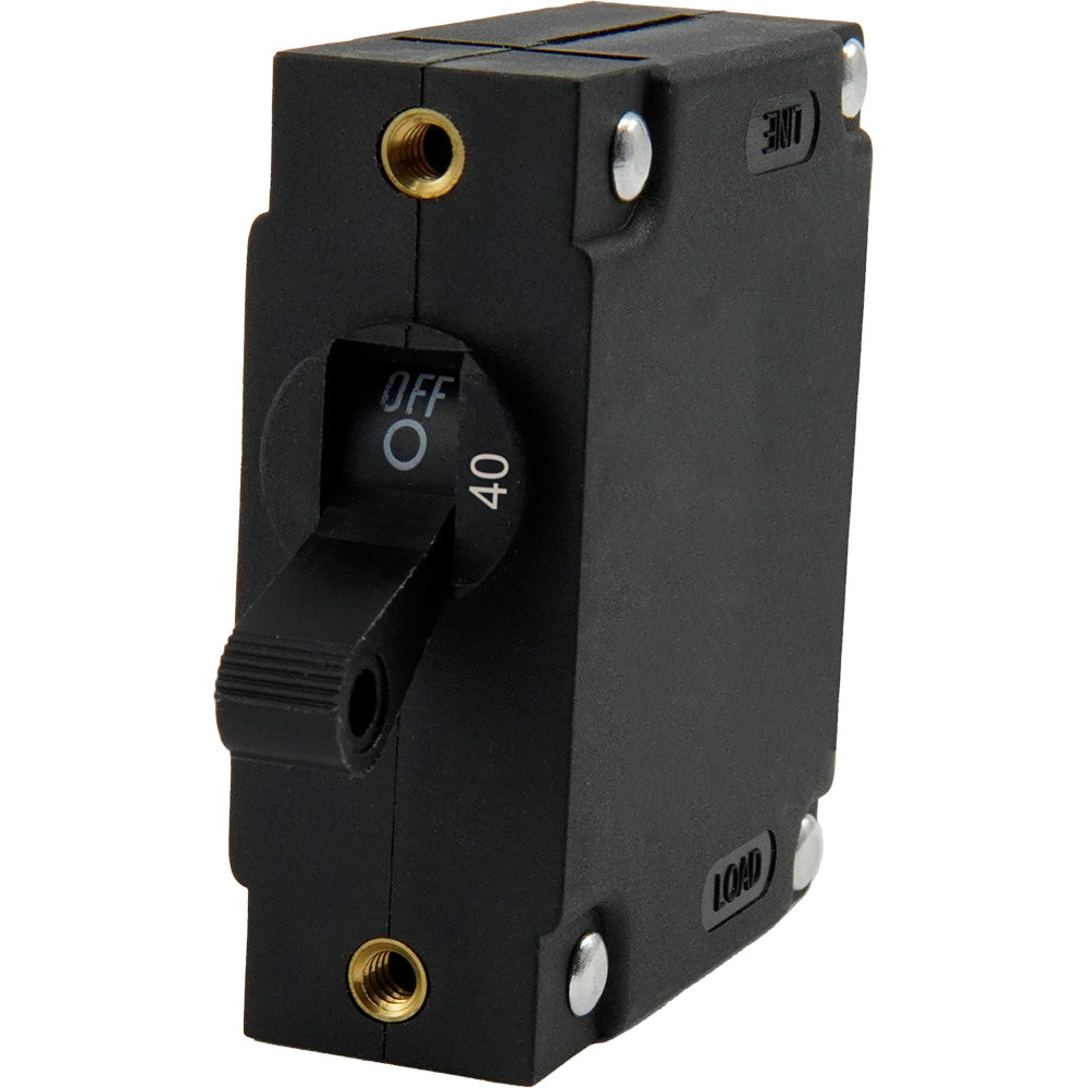 Egis A Series Black Toggle Panel Mount Circuit Breaker  Single Pole 40A 321140