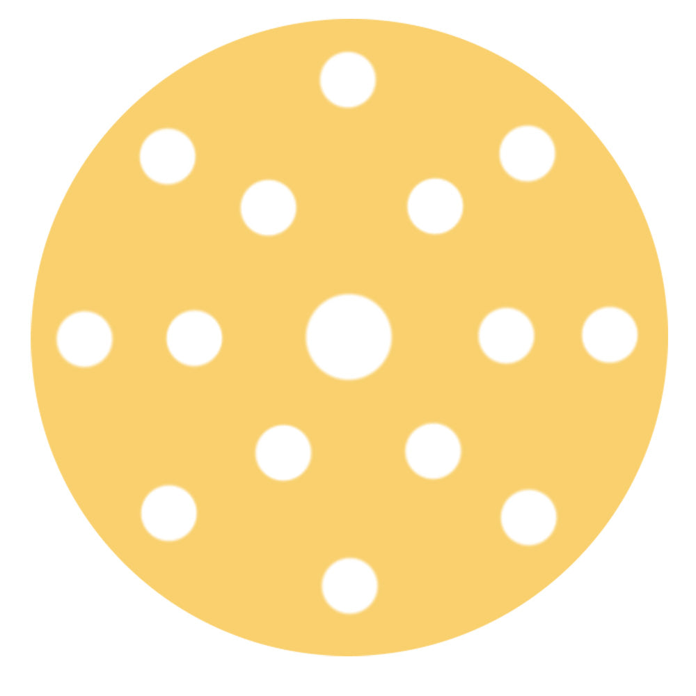 RUPES MULTIPURPOSE Paper Abrasive Discs 150MM 6  15 Holes  P400 Grit Box of 100pcs 945PD400