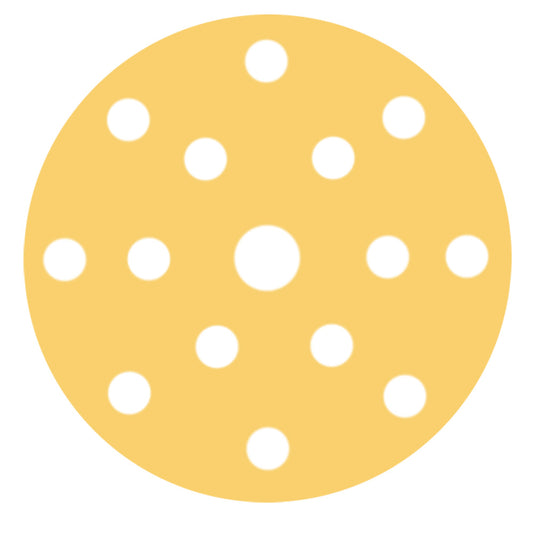 RUPES MULTIPURPOSE Paper Abrasive Discs 150mm 6  15 Holes  P120 Grit Box of 100pcs 945PD120