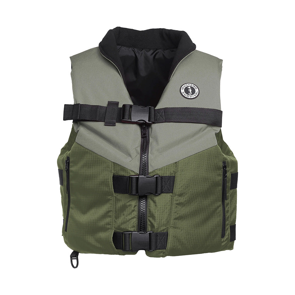 Mustang Accel Foam Vest  GreenGrey  Large MV4627833L