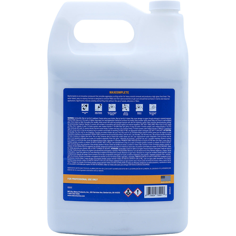 Malco MaxComplete Compound  1 Gallon Case of 4 163001CASE