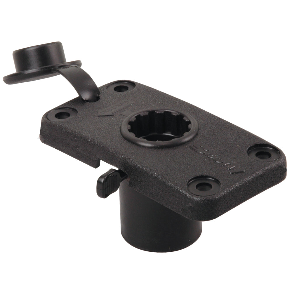 Scotty 244 Locking Flush Deck Mount wRain Cap 244LBK