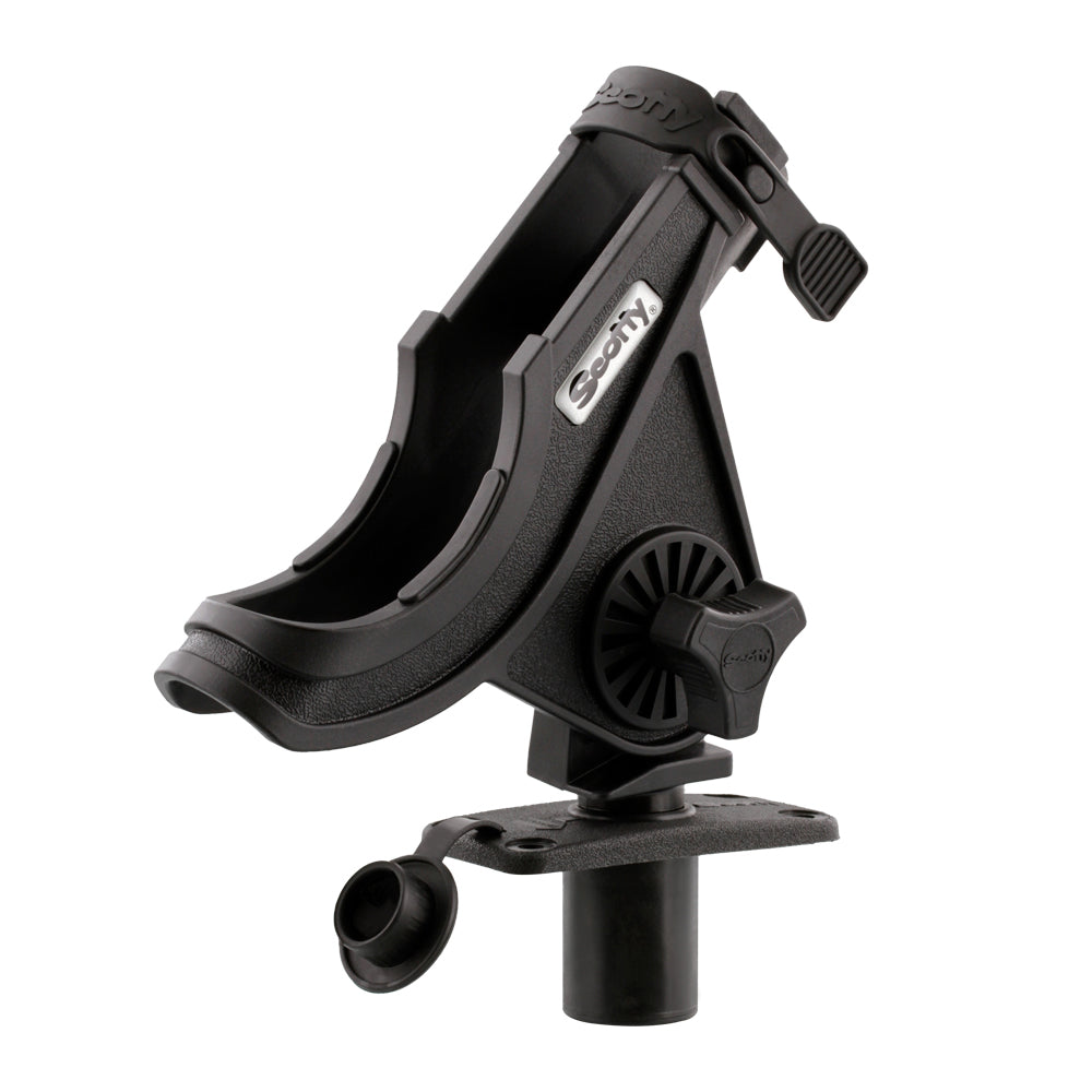 Scotty 281 Bait CasterSpinning Rod Holder w244 Flush Deck Mount  Black 281BK