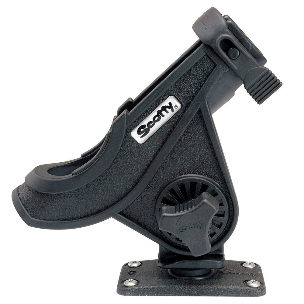 Scotty 281 Bait CasterSpinning Rod Holder w244 Flush Deck Mount  Black 281BK