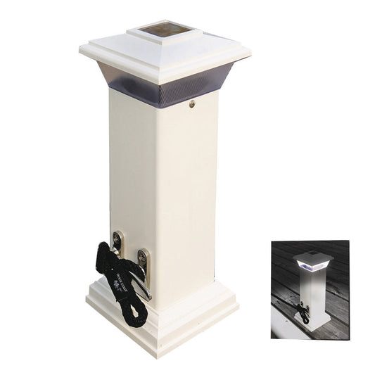 Dock Edge Cleatlite Solar Dock Light wSS Mooring Cleat 12 DE96250F