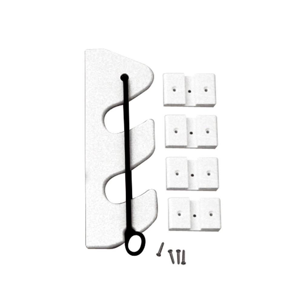 TACO 2Rod Poly Bungee Rod Holder Rack  White P03132W