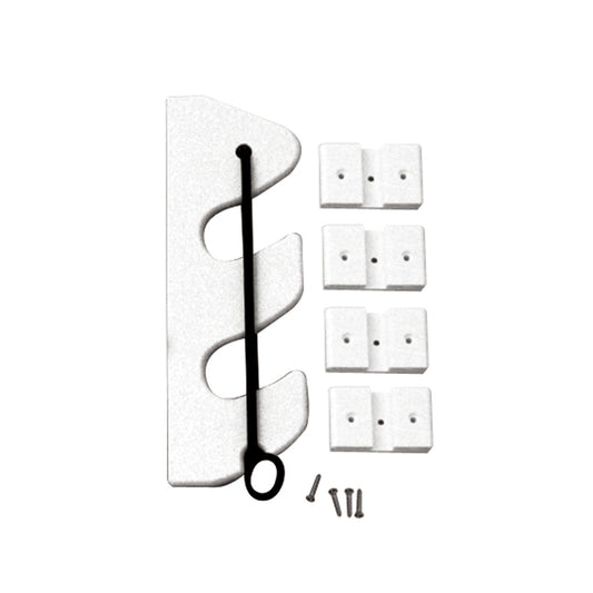 TACO 2Rod Poly Bungee Rod Holder Rack  White P03132W