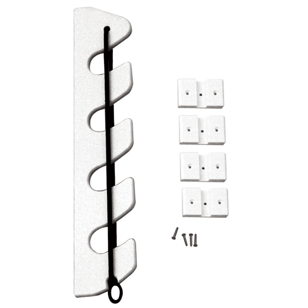TACO 4Rod Poly Bungee Rod Holder Rack  White P03134W