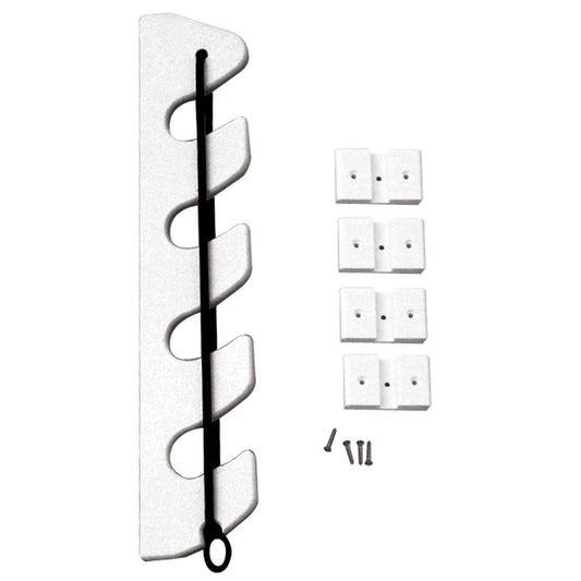TACO 4Rod Poly Bungee Rod Holder Rack  White P03134W