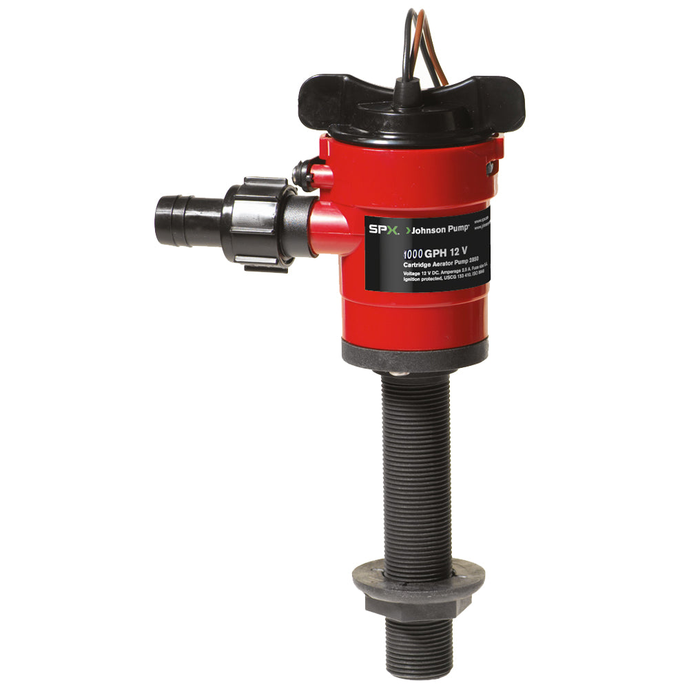 Johnson Pump Cartridge Aerator 1000 GPH Straight Intake  12V 2810300