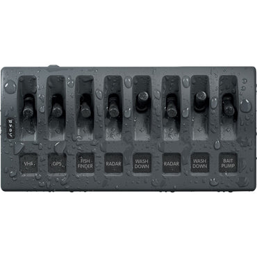 Blue Sea 4309 WeatherDeck 12V DC Waterproof Switch Panel  8 Position 4309