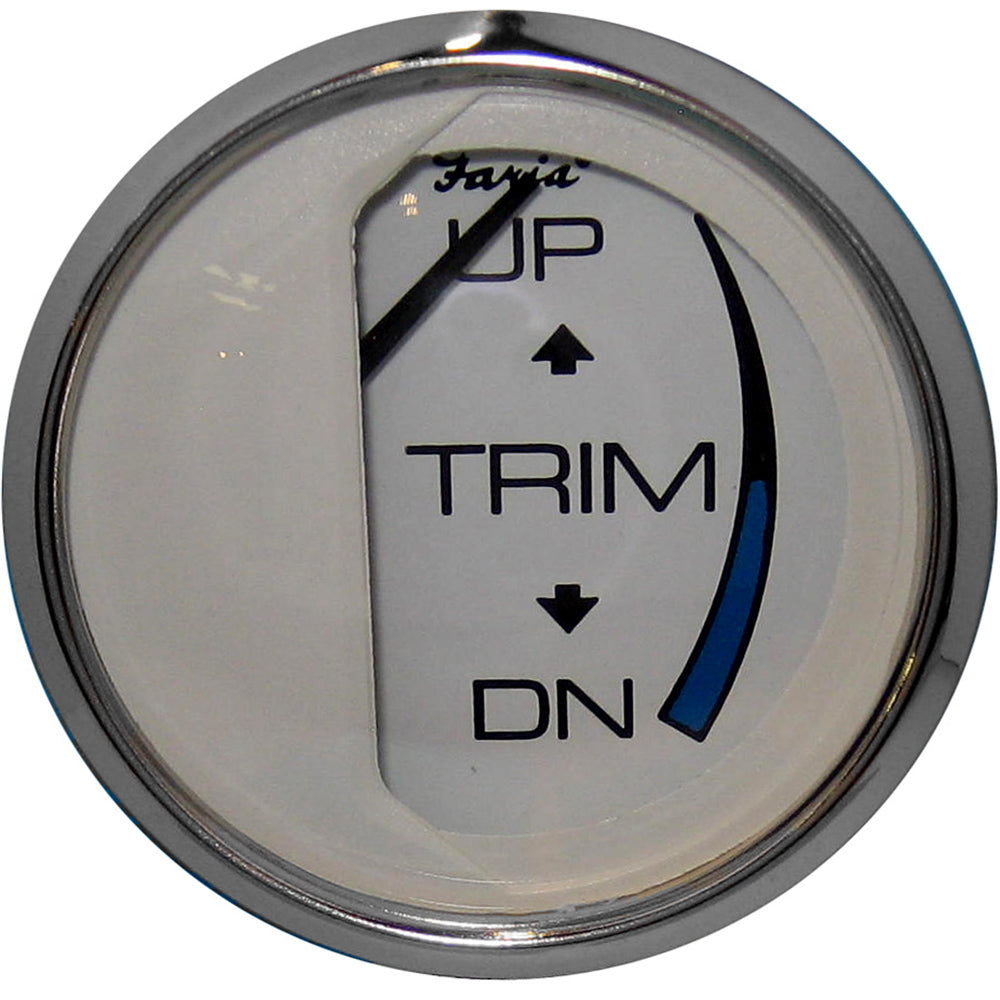 Faria Chesapeake White SS 2 Trim Gauge JESuzuki Outboard 13809