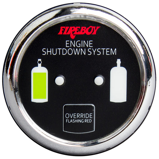 FireboyXintex Deluxe Helm Display wGauge Body LED  Color Graphics fEngine Shutdown System  Chrome Bezel Display DURCH20R