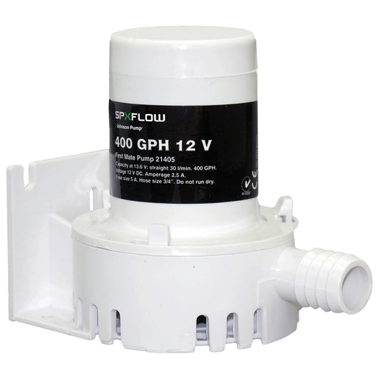 Johnson Pump 400 GPH 12V Bilge Pump  Barbed Port JP21405