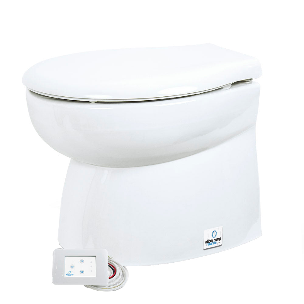 Albin Group Marine Toilet Silent Premium Low  12V 0704016