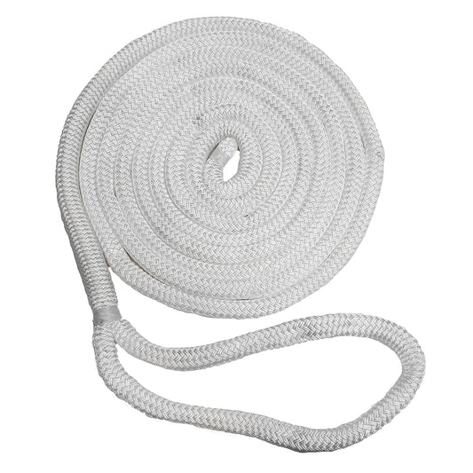New England Ropes 58 Double Braid Dock Line  White  25 C50502000025
