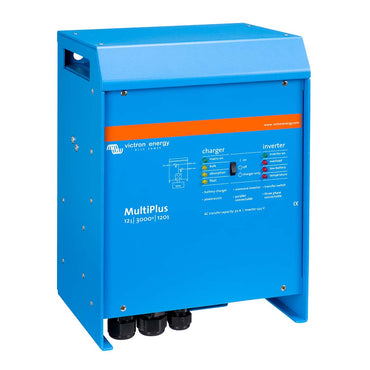 Victron MultiPlus InverterCharger 12 VDC  3000VA  120vAC w120AMP Battery Charger  50AMP Transfer Switch PMP123021102