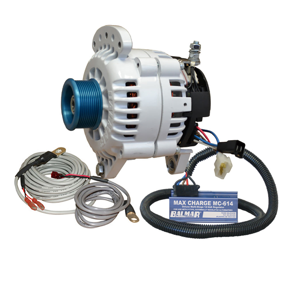 Balmar Alternator 100 AMP Kit 12V 315 Dual Foot Saddle J10 Pulley Regulator  Temp Sensor 60YPMC100J10