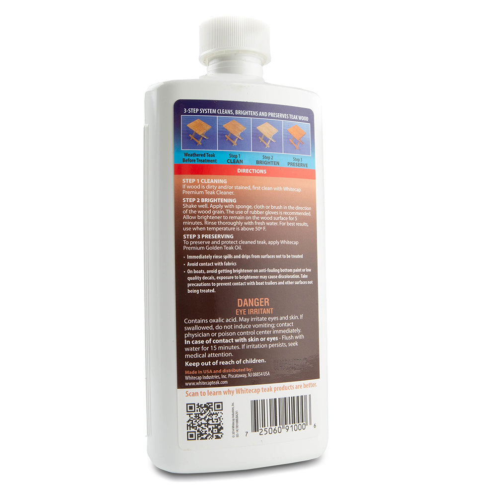 Whitecap Premium Teak Brightener  16oz TK91000