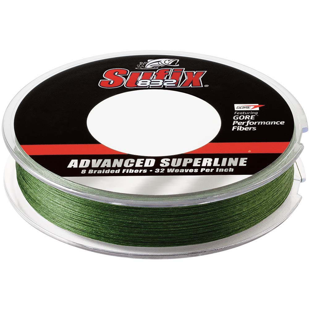 Sufix 832 Advanced Superline Braid  10lb  LowVis Green  300 yds 660110G