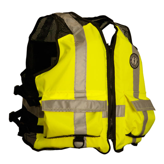 Mustang High Visibility Industrial Mesh Vest  Fluorescent YellowGreenBlack  XXL3XL MV1254T3239XXLXXXL216