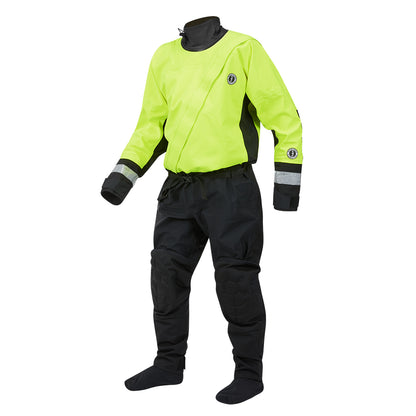 Mustang MSD576 Water Rescue Dry Suit  Fluorescent Yellow GreenBlack  Large MSD57602251L101
