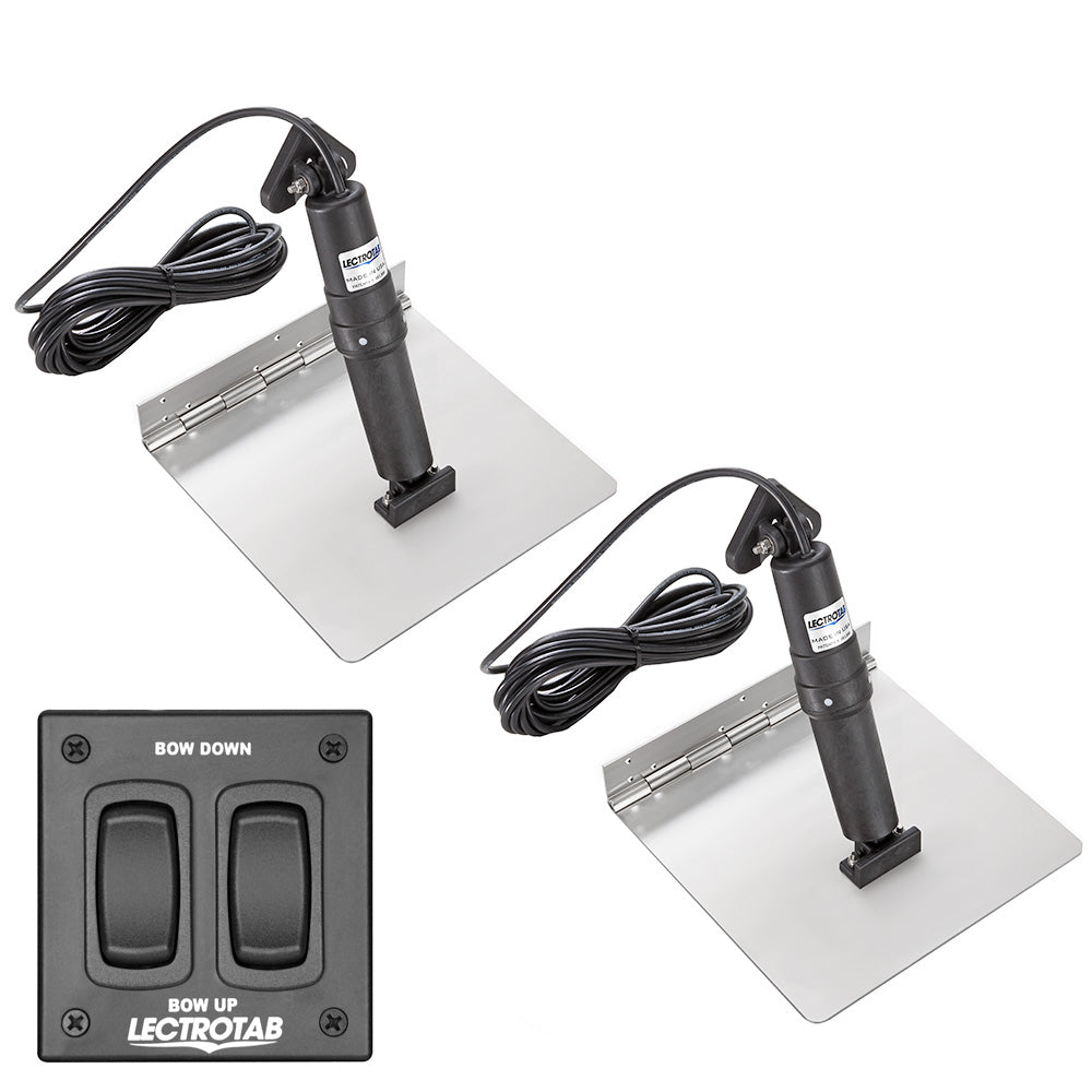 Lectrotab XKA Stainless Steel Trim Tab Kit wRocker Switch  9 x 18  XKAF9X18