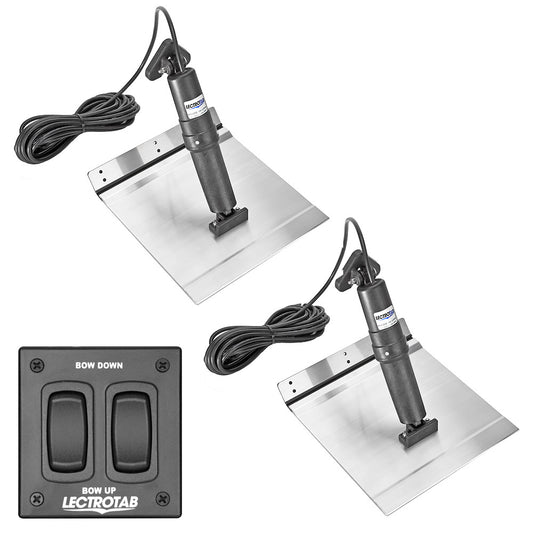 Lectrotab XKA Aluminum Alloy Trim Tab Kit wRocker Switch  9 x 12 XKAF9X12A
