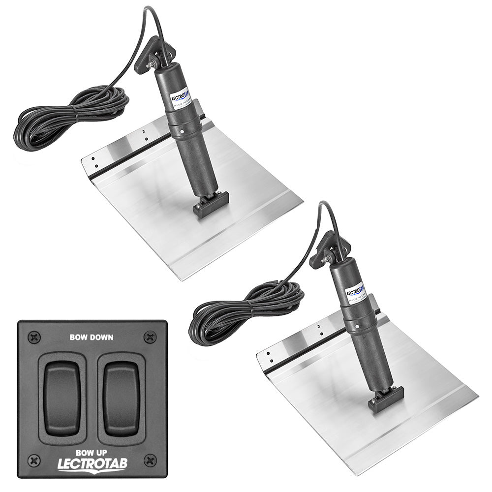 Lectrotab XKA Aluminum Alloy Trim Tab Kit wRocker Switch  9 x 18 XKAF9X18A