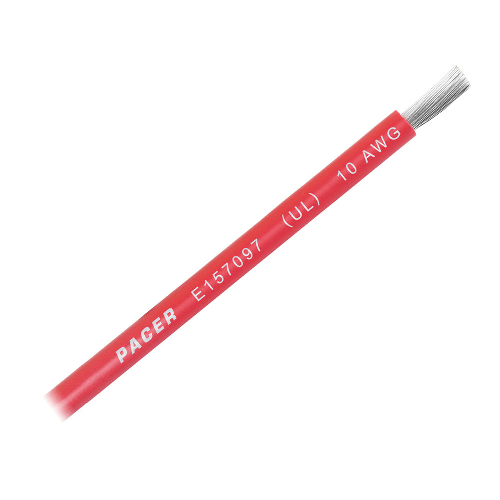 Pacer Red 10 AWG Battery Cable  Sold By The Foot  WUL10RDFT