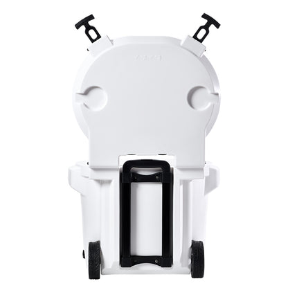 LAKA Coolers 30 Qt Cooler wTelescoping Handle  Wheels  White 1079