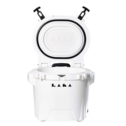 LAKA Coolers 30 Qt Cooler wTelescoping Handle  Wheels  White 1079