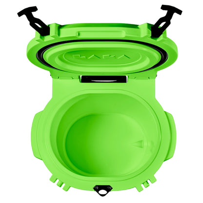 LAKA Coolers 30 Qt Cooler wTelescoping Handle  Wheels  Lime Green 1083