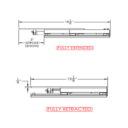 TACO 1318 x 24 Electric Seat Slide M202413E