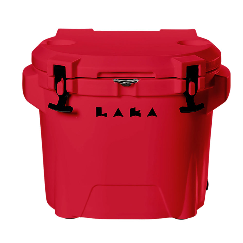 LAKA Coolers 30 Qt Cooler wTelescoping Handle  Wheels  Red 1089