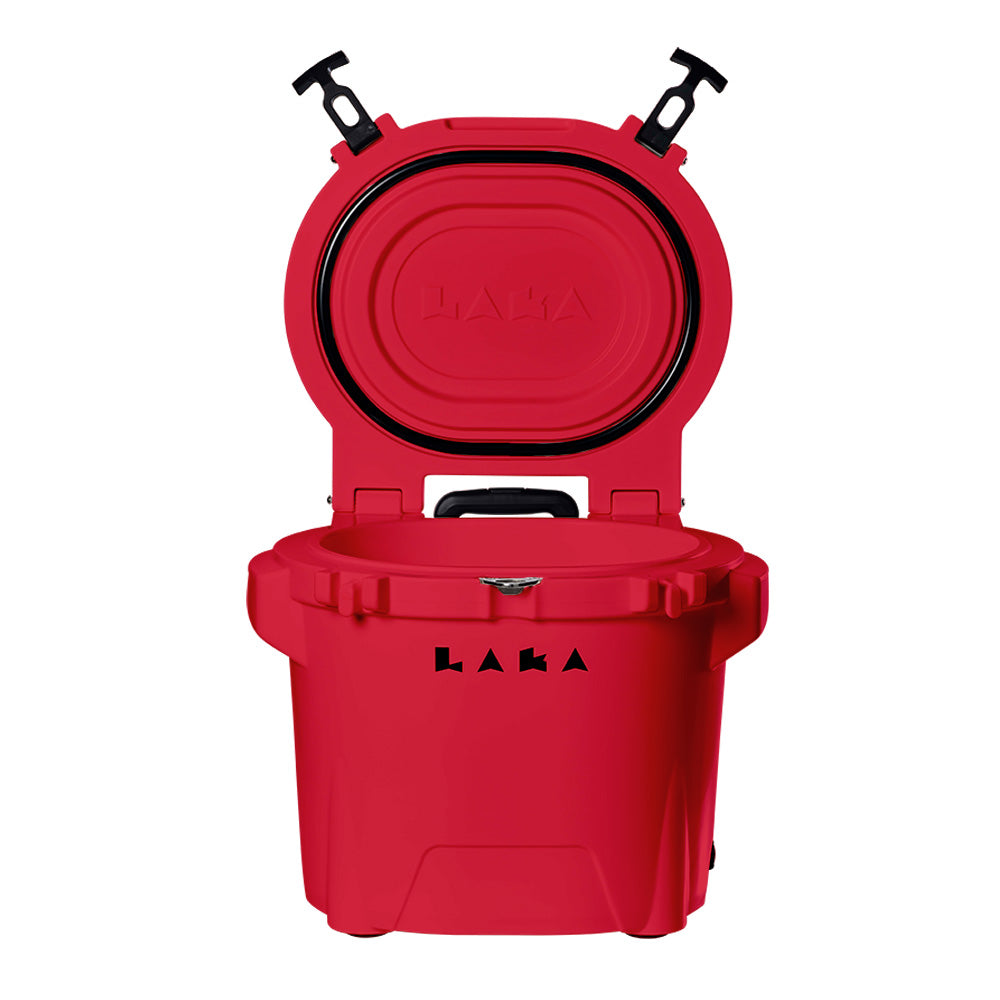 LAKA Coolers 30 Qt Cooler wTelescoping Handle  Wheels  Red 1089