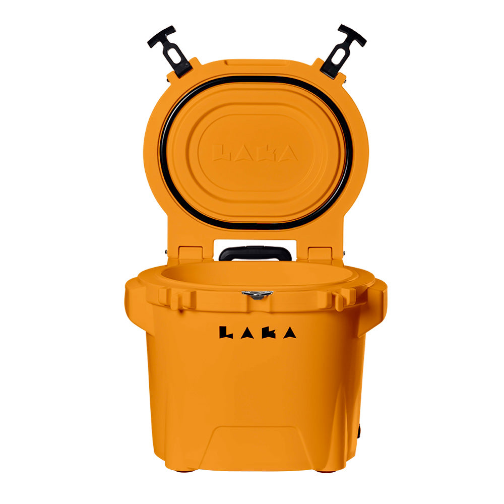 LAKA Coolers 30 Qt Cooler wTelescoping Handle  Wheels  Orange 1086