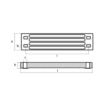 Tecnoseal Aluminum Yamaha Bar Anode fEngine Bracket 011121AL
