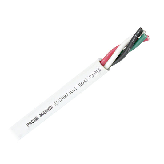 Pacer Round 4 Conductor Cable  100  144 AWG  Black Green Red  White  WR144100